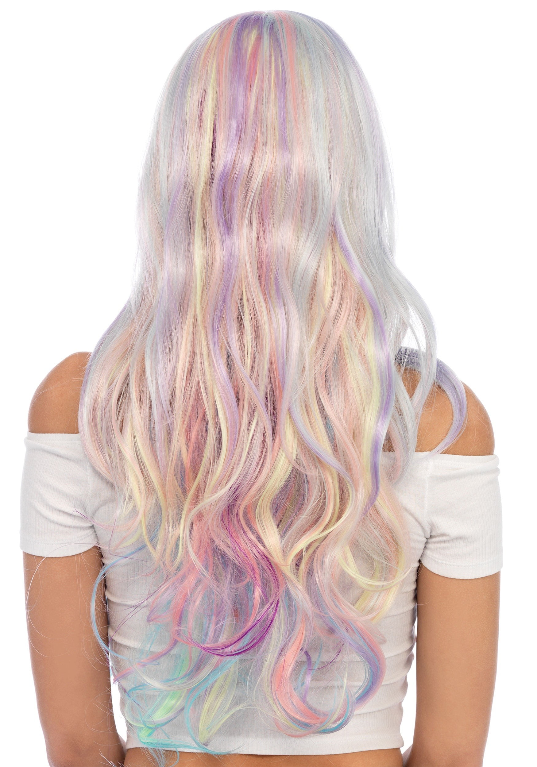 Women S Pastel Rainbow Wavy Wig Walmart Canada
