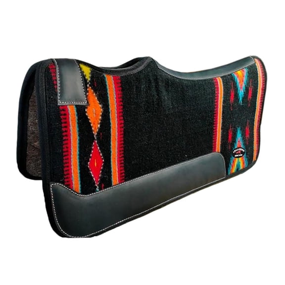 Horse 32"x30" Western Contoured Therapeutic Woven Wool Felt Saddle Pad 39250