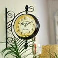thumbnail image 4 of DRAFIDEEP 1Pack Creative Wall Clock Double Sided Wrought Iron Decor for, 4 of 8