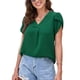 thumbnail image 3 of Blusas sueltas casuales,Blusas sueltas casuales para mujer Tops de manga corta Top con escote en V Diseño fácil de usar, 3 of 6