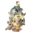 thumbnail image 4 of Mini árbol de Navidad decorativo de escritorio, árbol de Navidad nevado pequeño con luz DIY azul 30cm, 4 of 9