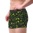 thumbnail image 3 of Kdxio Men's Boxer Briefs with Green Branch Olive Print - Comfortable and Breathable Underwear for Everyday Wear, 3 of 7