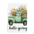 thumbnail image 2 of Hello Spring Kitchen Towels Set of 1, Easter Flowers Green Car Vintage Floral Absorbent Dish Towels for Kitchen, Microfiber Hand Towel, Quick Drying Tea Towel for Cleaning Decorative Dishcloths, 2 of 7