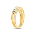 thumbnail image 3 of 10kt Two-tone Gold Mens Round Diamond Wedding Band Ring 1/4 Cttw, 3 of 4