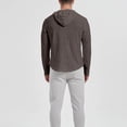 thumbnail image 3 of T-Shirts for Men Long Sleeve Hooded Solid Color Loose Shirt Gray XXL, 3 of 3