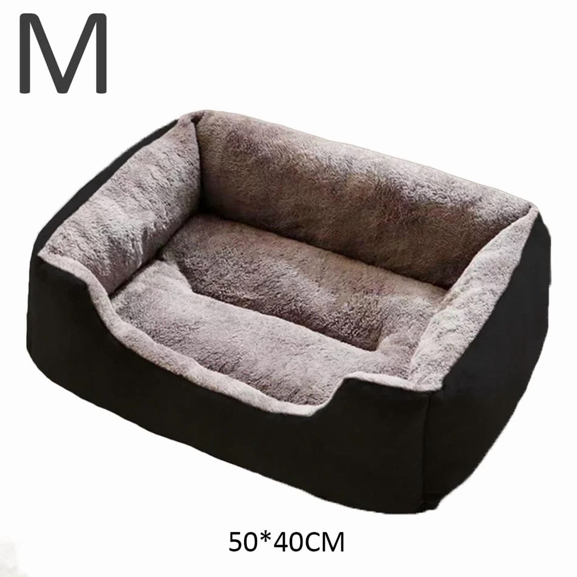 Square Plush Pet Bed Soft Warm Cushion Sofa Bed for Small Medium Dogs and Cats Multiple Sizes Available