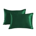 thumbnail image 1 of Nvzi fundas de almohada de seda sintética Comienza tu noche de ensueño con esta funda de almohada cómoda y transpirable de 20,08 x 25,98 pulgadas (verde), 1 of 5