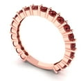 thumbnail image 2 of 1.2 ctw Wedding Band for Women - 14K Rose Gold Natural Garnet Stackable Eternity Ring, 2 of 6