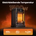 thumbnail image 2 of Calefactor FLANUR 1500 W con control remoto, pantalla LED y oscilación, 2 of 6