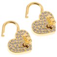 thumbnail image 4 of KAKOWELY 2Pcs Rhinestones Padlock Small Heart Shaped Metal Padlocks Decorative Lock with Keys,1.54X"X1.18"X0.28", 4 of 4