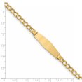thumbnail image 3 of 14k Polished Soft Diamond Shape ID with Semi-SolSoft Diamond Shape ID Cuban (Weight: 5.89 Grams, Length: 7 Inches), 3 of 3