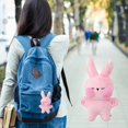 thumbnail image 4 of Doll Pendant Full Filling Soft Texture Animal Design Comfortable Touch Not Easy to Deform Decorate Hanging Cartoon Rabbit Plush Keychain Doll Bag Decor, 4 of 10