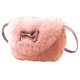 thumbnail image 1 of Mini bolsos de hombro peludos con nudo de lazo encantador para niños y niñas, bolsos cruzados, 1 of 6