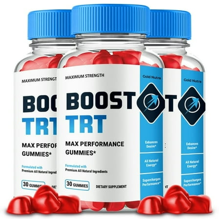 Boost TRT Gummies, Advanced Formula, BoostTRT Supplement All Natural Formula, Maximum Strength (3 Pack)