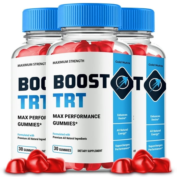 Boost TRT Gummies, Advanced Formula, BoostTRT Supplement All Natural Formula, Maximum Strength (3 Pack)