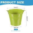 thumbnail image 2 of Small Metal Buckets with Handle Mini Galvanized Bucket Colorful Easter Buckets Green 2.7"x2.4" 12 Pcs, 2 of 6