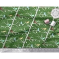 thumbnail image 3 of Soimoi Green Poly Georgette Fabric Artistic Bird & Tree Printed Fabric 1 Yard 52 Inch Wide, 3 of 3