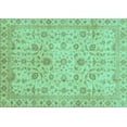 thumbnail image 1 of Ahgly Company Machine Washable Indoor Rectangle Oriental Turquoise Blue Modern Area Rugs, 2' x 3', 1 of 4