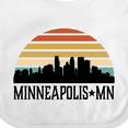thumbnail image 4 of Inktastic Minneapolis Minnesota Skyline Retro Sunset Boys or Girls Baby Bib, 4 of 4