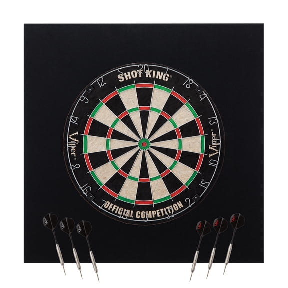 Viper EVA Steel Tip Dart Backboard and Shot King Sisal Dartboard