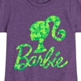 thumbnail image 3 of Barbie - Logo Shamrock Pattern - Toddler And Youth Long Sleeve Graphic T-Shirt, 3 of 5