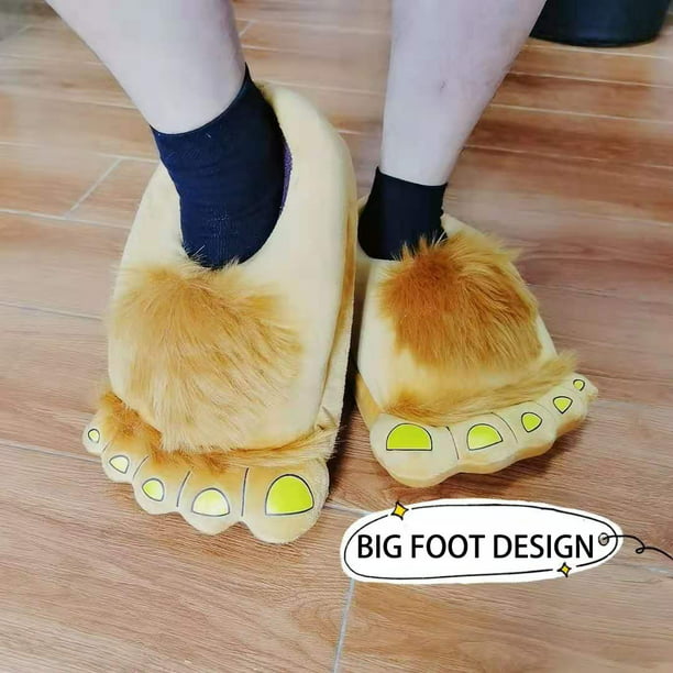 QWZNDZGR Big Feet Slippers Stunning Pets Men Home Shoes Fuzzy Slippers Men's Winter Warm Shoes Man Furry Slippers Male Big Size 45 46 -