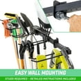 thumbnail image 3 of GoSports Wall Mounted Garage Tool Organizer - Adjustable Storage Rack for Garden and Shop Tools, 3 of 6