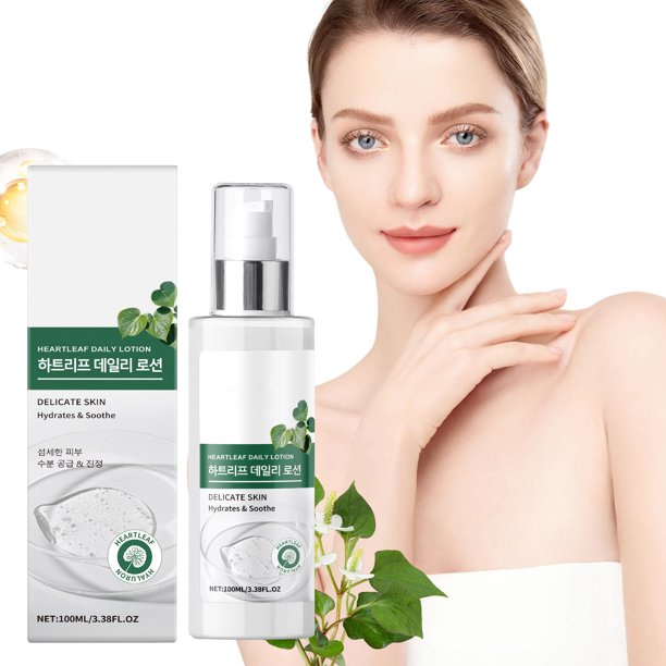 Heartleaf Houttuynia Cordata Loción Hidratante 100ml - Reparación Hidratante Suave Natural para Pieles Sensibles - Cuidado de la Piel Restaurador de Barrera No Grasa