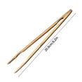 thumbnail image 2 of WLGJL 4 Pieces Bamboo Toast Tongs, 8.2 Inches Long Wood Toaster Tongs with Anti-slip Design, Tongs for Cooking with Cooking Oil Coating, 2 of 5