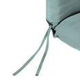 thumbnail image 6 of Jordan Manufacturing Sunbrella 44" x 22" Cast Mist Light Teal Solid Rectangular Outdoor Chair Cushion with Ties and Hanger Loop, 6 of 12