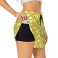 thumbnail image 2 of Bixox Women's Tulips Flowers pattern 2 in 1 Running Shorts - Lightweight Athletic Workout Gym Yoga Shorts Liner with Pockets - Small, 2 of 7