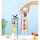 thumbnail image 2 of Fruit Infuser Water Bottle with Foldable Straw, Leakproof and Shatterproof Pink/Yellow, 2 of 5