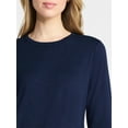 thumbnail image 5 of Time and Tru Women’s Slub Crewneck Tee with Long Sleeves, Sizes XS-XXXL, 5 of 5