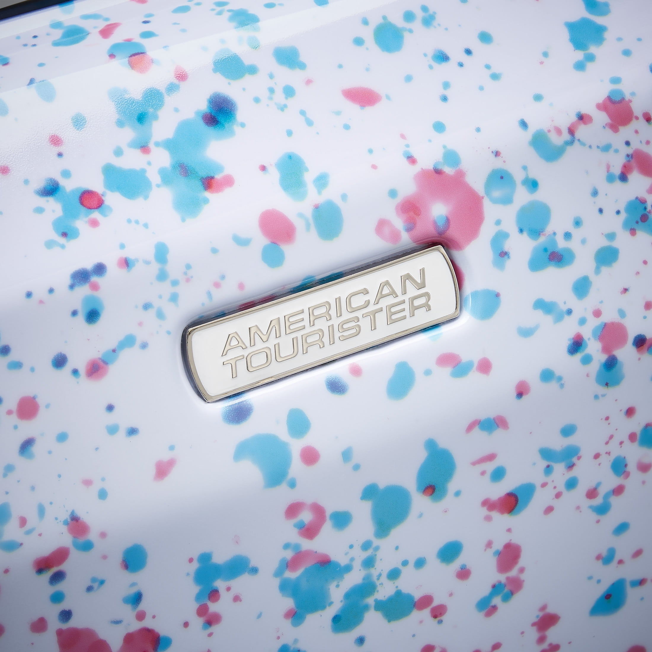 American Tourister Arabella Hardisde Carry On Luggage with Spinner Wheels - Speckle White