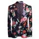 thumbnail image 3 of Chaqueta de traje de fiesta corta con estampado para hombre, chaqueta corta con estampado, blazer para hombre, elegante, de moda, simple, con botones, moda 2024, ropa masculina, 3 of 5