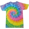 thumbnail image 3 of Colortone Womens Rainbow Tie-Dye Short Sleeve Heavyweight T-Shirt, 3 of 10