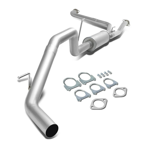 DNA Motoring For 04- 15 Nissan Titan 5.6L V8 Single Side Exit Cat-Back Muffler Exhaust System