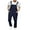 Blue, variant on Men's Denim Bib Overalls Fashion Jumpsuit Workwear Slim Fit Dungaree Pants Jumpsuit with Pocke