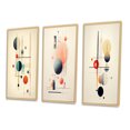 thumbnail image 3 of Designart "Vintage Abstract Desire in Knowing II" Modern Geometric Framed Wall Art Set Of 3 - Blue Abstract Frame Gallery Wall Set For Home Decor, 3 of 6