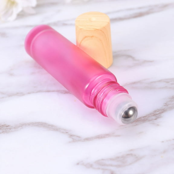 OUNONA  5 Pcs Rollerball Bottle Containers Travel Size Refillable Bottles Key Perfume Pink