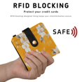 thumbnail image 4 of Small Wallet For Women Bifold Leather Pocket Coin Credit Card Holder With RFID Blocking Orange Flowers Pattern, 4 of 6