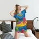 thumbnail image 5 of Balery Submarine And Landscape Conjunto de Pijama para Mujer con Estampado, Dos Piezas de Manga Corta y Shorts, Ropa de Dormir Suave con Cuello Redondo y Bolsillos-Medium, 5 of 6