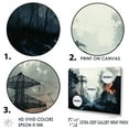 thumbnail image 3 of Designart "Stormy Cityscape With Ebony Edges Of Power Lines" Power Lines Floater Framed Canvas Prints, 3 of 5