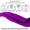 thumbnail image 5 of Amay Premium Organic Cotton Flat Sheet, 500 Thread Count Luxury Top Sheet, Cooling & Durable Bedding Sheets, Twin-XL, Purple(70" x 102") 1 Piece, 5 of 7