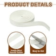 thumbnail image 3 of 118 Inches Double Sided PU Leather Strap, 0.47 Inches Wide Flat Leather Strips Cord String for Clothing Bag DIY Craft Making (White), 3 of 7