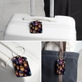 thumbnail image 6 of Retro Lantern Square PU Leather 2 Pack Travel Tag - Bag Tag - Suitcase Tag with Privacy Cover and Stainless Steel Ring - Suitable for Travel, Backpack, and Handbag, 6 of 7