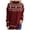Wine, variant on Vintage Christmas Sweaters for Women Long Sleeve Crewneck Loose Cable Knit Pullover Sweater Jumper Tops