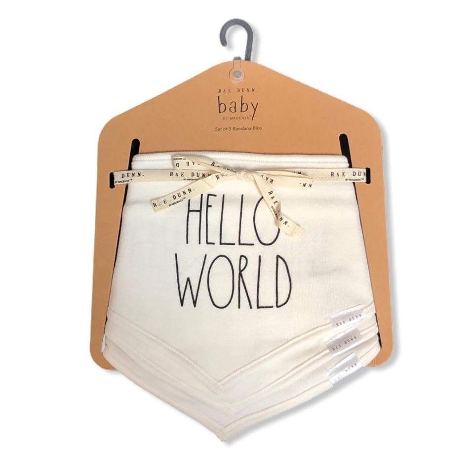 rae dunn baby bibs