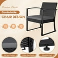thumbnail image 4 of RONG-3 Patio Furniture Set 3 Piece Resin Outdoor Bistro Set Rocking Patio Chairs with Cushions and Table for Porch, Poolside, Balcony and Yard，Grey，Normal Bistro Sets, 4 of 9