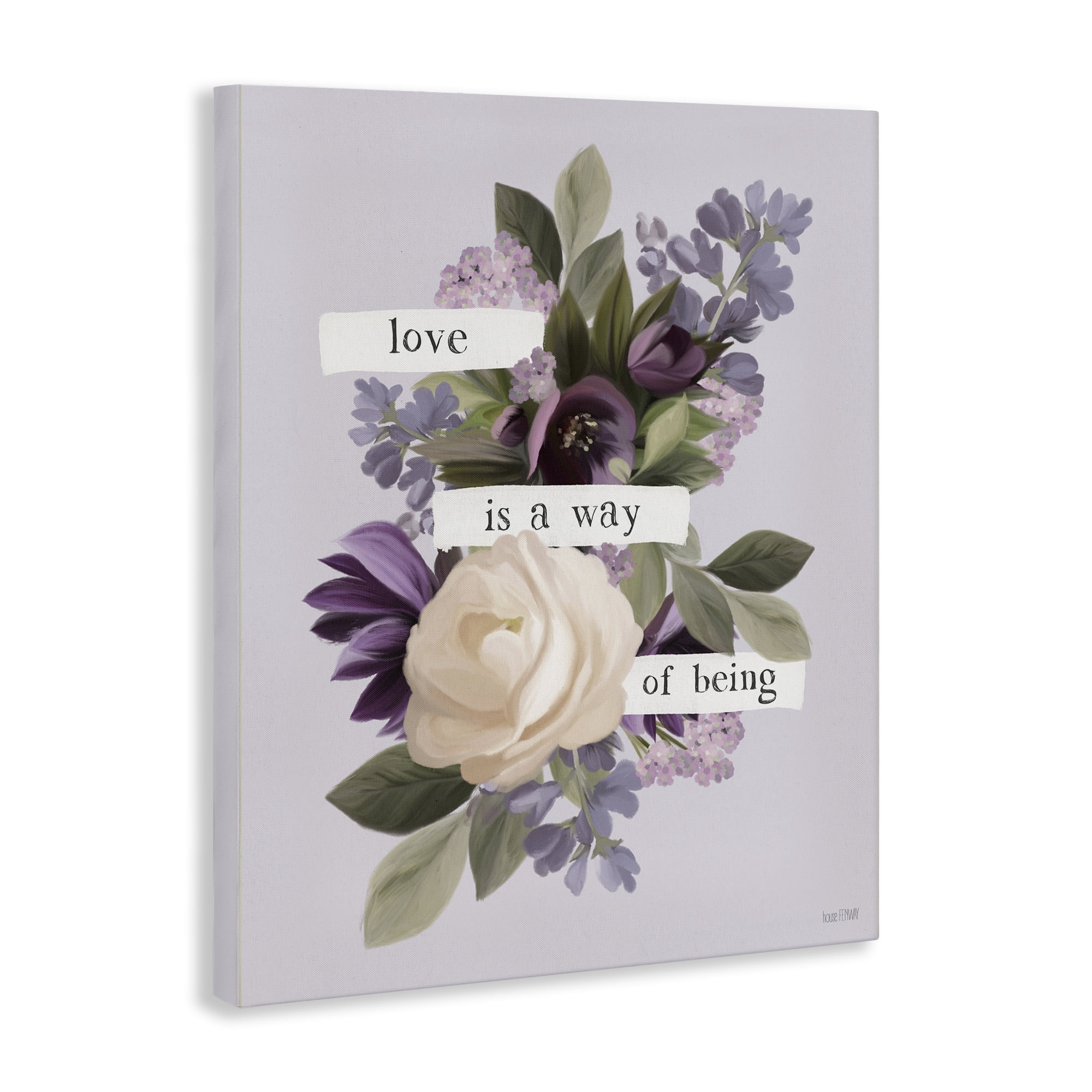 Stupell Industries Love Is Way Of Being Botanical & Floral Painting Gallery Wrapped Canvas Art Print Wall Art, 30 x 40